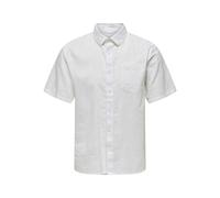 ONLY & SONS Onscaiden Life Reg SS 1 Pkt Shirt Camisa de Manga Corta, Blanco, L Hombres