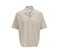 ONLY & SONS ONSCAIDEN Life Relax SS Resort 1PKT Shir, Beige, L