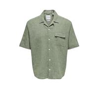 ONLY & SONS Onscaiden Life Relax SS Resort 1pkt Shir Camisa de Manga Corta, marrón, L Hombres