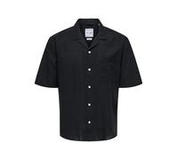 ONLY & SONS ONSCAIDEN Life Relax SS Resort 1PKT Shir, Negro, L