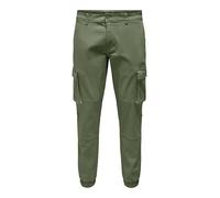 Only & Sons Onscam Stage Cargo Cuff Life 6687 Noos Pantalones Cargo, Deep Lichen Green, 33W / 34L Hombre