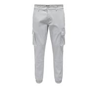 Only & Sons Onscam Stage Cargo Cuff Life 6687 Noos Pantalones Cargo, Glacier Gray, 28W / 32L Hombre