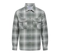 ONLY & SONS Onscedric Life Check Noos - Camiseta de Manga Corta, Castor Gray., L