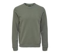 ONLY & SONS Sudadera de cuello redondo Ceres life. Color verde grisáceo