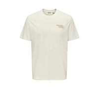 ONLY & SONS Onschris Life Reg SS tee, Cloud Dancer, M Hombres