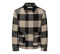 ONLY & SONS Onsconnor Life Check Jacket Otw-Chaqueta, Forro Plateado, L Hombres