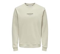 ONLY & SONS Onscurated Reg Crew Neck Sweat Sudadera, Forro Plateado, L para Hombre