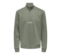 Only & Sons Sudadera 'ONSCURATED' verde / blanco, Talla L