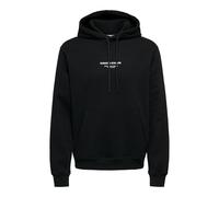 ONLY & SONS Onscurated Reg Hoodie Sweat Sudadera con Capucha, Negro, XL para Hombre