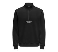 ONLY & SONS ONSCURATED REG - Sudadera con Media Cremallera, Negro, M
