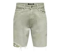 ONLY & SONS Onsedge Ram 80S Green4121 Azg DNM - Pantalones Cortos, Denim Bleached Light Blue Bleached, M