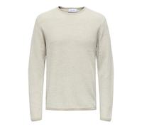 Only & Sons Onseric Reg 12 Struc Crew Knit Noos, Forro Plateado., XL