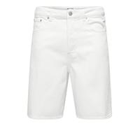 ONLY & SONS Onsfade Loose White 1662 PIM Dnm Shorts Pantalones Cortos Vaqueros, Blanco, S Hombres