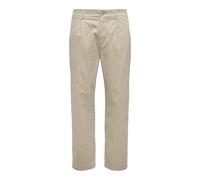 ONLY & SONS Onsfade Nicky Loose Chino 0241 Pant, Beige, 34W / 32L
