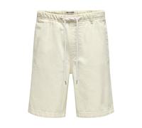 ONLY & SONS Onsfade Strings White 4160 DNM - Pantalones Cortos, Crudo, M