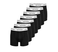ONLY & SONS Onsfitz Solid Black Trunk Noos-Pack de 7 Unidades Bóxer, Negro/Detalle: Logotipo Negro de Cintura Blanca, XL para Hombre