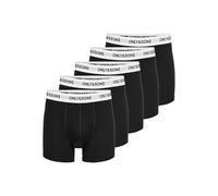 ONLY & SONS Onsfitz Solid Black Trunk Noos-Pack de 5 Troncos Bóxer, Negro/Detalle: Cintura Blanca, Logotipo Negro, XXL para Hombre