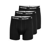 ONLY & SONS ONSFITZ Solid Trunk 3PACK3854 Noos Boxers, Black Waistband, XS de los Hombres