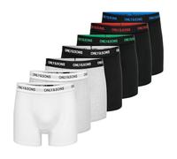 ONLY & SONS Onsfitz Solid Trunk Noos-Pack de 7 Unidades Bóxer, Negro/Detalle: 4 Black 1 White 2 MGM, L para Hombre
