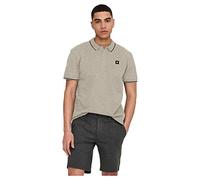 Only & Sons Onsfletcher Slim SS Polo Noos, Beige, M para Hombre