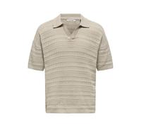 Only & Sons Onsgrayson DS 5 Chochet Polo Knit, Forro Plateado, L Hombres