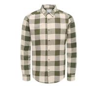 ONLY & SONS Onsgudmund LS Checked Camiseta Noos Camisa, Hombre, Forest Night, XL