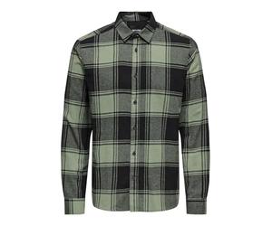 Only & Sons Onsgudmund Ls Checked Shirt Noos Camisa, Hombre, Black/Checks: Big Sea Spray, L