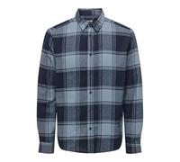 Only & Sons Onsgudmund Ls Checked Shirt Noos Camisa, Hombre, Flint Stone/Checks: Big Dark Navy, S