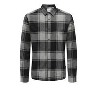 Only & Sons Onsgudmund Ls Checked Shirt Noos Camisa, Hombre, Griffin/Checks: Negro, L