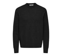 ONLY & SONS Onsjames RLX Crew Knit, Negro, M