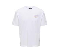 ONLY & SONS Onskeane RLX SS Print tee Noos, Blanco Brillante, XL Hombres