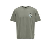 ONLY & SONS Onskeane RLX SS Print tee Noos, Castor Gray, M Hombres