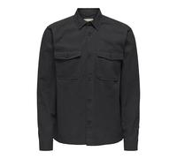 ONLY & SONS Onslev Canvas Overshirt 0359, Negro Azabache, XL Hombres