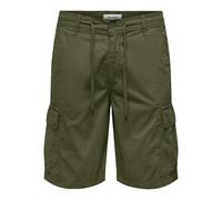 ONLY & SONS Onsloc Cargo 0157 Shorts Pantalones Cortos, Noche de Oliva, L Hombres