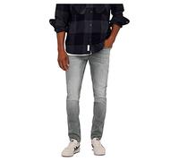 Only & Sons Onsloom 3227 Noos-Pantalones Vaqueros Ajustados, Color Gris Jeans, Grey Denim, 32W x 32L para Hombre