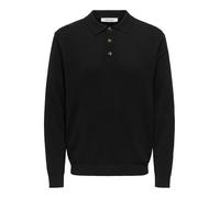 ONLY & SONS Onsloui Reg 12 LS Mel Polo Knit, Negro, XL