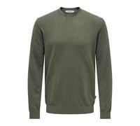 ONLY & SONS Onsloui Reg 12 Mel Crew Knit Jersey de Punto, Castor Gray, M para Hombre