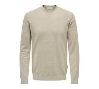 ONLY & SONS Onsloui Reg 12 Mel Crew Knit Jersey de Punto, Oatmeal/Detalle: Melange, M para Hombre