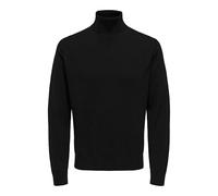 ONLY & SONS Onsloui Reg 12 Mel Roll Knit Jersey de Punto, Negro, L para Hombre