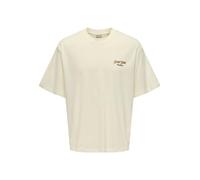 ONLY & SONS Onsmalik Jims Ovs SS tee, Blanco Envejecido, XXL Hombres