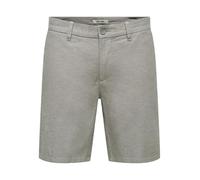 ONLY & SONS ONSMARK 0011 Cotton Linen Shorts Noos, Pantalones Cortos Chinos Hombre, Castor Gray,