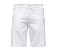 ONLY & SONS ONSMARK 0011 Cotton Linen Shorts Noos Pantalones Cortos Chinos, White, S para Hombre