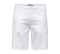 ONLY & SONS ONSMARK 0011 Cotton Linen Shorts Noos Pantalones Cortos Chinos, White, L para Hombre