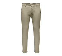 ONLY & SONS Onsmark Pete Life SLM Chin 0013 Pnt Noos Pantalón, Beige, 34W x 32L para Hombre
