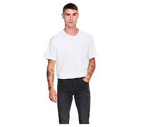 ONLY & SONS Onsmatt Longy SS tee Noos Camiseta Hombre, Blanco (White White), M