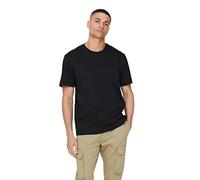 ONLY & SONS ONSMAX Life REG SS Stitch tee Noos, Negro, XXL
