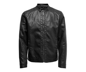 ONLY & SONS Onsmike PU Racer Jacket Otw Chaqueta Negro XS
