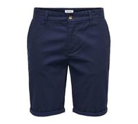 ONLY & SONS Onspeter Dobby 0058 Noos-Pantalones Cortos Chinos, Azul Marino Oscuro/Detalle: Azul mediveal, XL para Hombre
