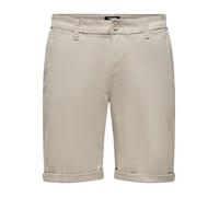 ONLY & SONS Onspeter Regular 0013 Noos-Pantalones Cortos, Forro Plateado, XL para Hombre