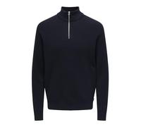 ONLY & SONS Onsphil Reg 12 Punto con Media Cremallera Suéter, Azul Marino, L para Hombre